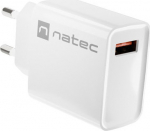 Natec Genesis Natec Ribera 18W USB-A White - Natec Ribera mains charger 18W USB-A White