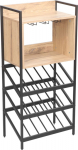 Wine rack HANNES 51x30xH108cm, rustic melamine