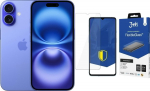 Smartfon Apple iPhone 16 128GB Ultramarine (MYEC3) + FlexibleGlass