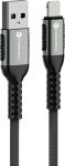 Kabel USB ForCell USB-A - Lightning 0.25 m Czarny