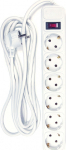 EXD Extension cord 3m, 6 sockets, with switch