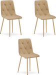 Leobert Krzesło LIBRA - bronze material / wood color legs x 3