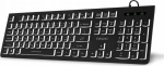 Evolveo Keyboard EVOLVEO Keyboard K1010 Silent Wired USB Backlight CZ+SK Czarny
