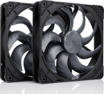 Noctua NF-A14X25 G2 PWM Sx2-PP chromax.black L&uuml;fter, LCP - schwarz, 140mm , 2er-Pack