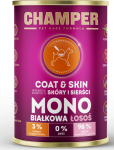 CHAMPER Coat & Skin Monoprotein Salmon - wet dog food - 400g