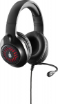 Enarxis Dynamic Media Spartan Gear - Medusa Wired Headset (compatible with PC, playstation 4, playstation 5, xboxone, xbox series x/s, switch) (color: Black)