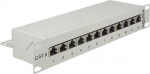 Delock Patch Panel - CAT 6 - RJ-45 X 12 - Hellgrau - 1U - 25.4 cm (10")
