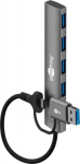 Wentronic Goobay 2-in-1 Slim 4-Port USB Hub 4xUSB-A