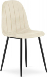 Leobert PADVA chair - light beige velvet / black legs x 1