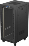 Lanberg Standing rack installation cabinet 19" 24U 600x800 black glass door LCD ( Flat pack) V2