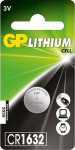 GP Batteries GP LITHIUM BUTTON CELL CR1632, Lithium Cell CR1632