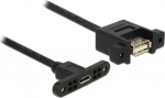 DELOCK USB Kabel A -> Micro-B Bu/Bu 0.25m Einbau