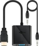 Wentronic Goobay | HDMI/VGA adapter, nickel plated | 68793 | Black | HDMI male (type A) | VGA female (15-pin)