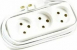 MicroConnect EL Socket 3 power outlet U/J, white 5m 5.0 meter cord