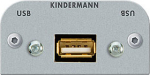 Kindermann Modular faceplate snap-in - USB