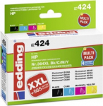 EDDING EDD-424 - Ink on Pigmentbasis - Schwarz - Cyan - Magenta - Gelb - HP - Multi pack - Deskjet 3070A / 3520 / 3522 / D5445 / D5460 - Officejet 4620 - Photosmart 5510 / 5514 / 5515 / 5520 - Inkjet Printer