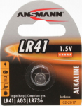 ANSMANN Battery LR41, 1.5 V, Alkaline, 1pcs/pack