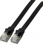 EFB Elektronik EFB RJ45 Flachpatchkabel U/FTP Cat.6A PVC 0.50m schwarz