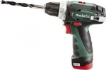 Cordless Drill Metabo PowerMaxx BS 12 12 V 2 x battery 2 Ah
