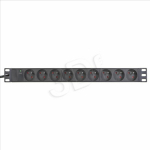 Alantec Power Strip 19'' 230V - 9 sockets (Type E - CEE 7/5), z LED LED, kabel 3.0m CEE 7/7 (PZ091U3M)
