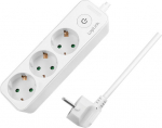 LogiLink 3 jack 1.5m White LPS244 - Listwa zasilająca 3 jack CEE 7/3 1.5m White
