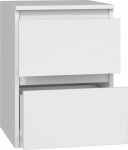 Topeshop M2 BIEL nightstand/bedside table 2 drawer(s) White
