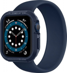 Kaitse&uuml;mbris Rugged Armor, Apple Watch Series 9 / 8 / 7 / SE (2024/2023/2022) / SE / 6 / 5 / 4 (45mm / 44mm), tumesinine, Spigen