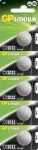 GP Batteries GP LITHIUM BUTTON CELL CR2032 -, Pack of 5 Lithium CR2032