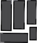 Demciflex Dust filter set for Lian Li O11 Dynamic - schwarz/schwarz