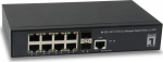 LevelOne Switch 8xGE/2xSFP 19" Managed L2