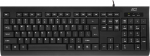 Advanced Cable Technology ACT Business keyboard USB (Qwerty/US-Layout), Full size (100%), Kabelgebunden, USB, membrane Key Switch, QWERTY, Schwarz