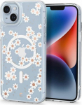 Kaitse&uuml;mbris Cyrill Cecile Mag, Apple iPhone 14 Plus, l&auml;bipaistev valge lilleline, MagSafe, Spigen