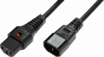 MicroConnect Powercord C13 IEC Lock - C14, black 5m, PC1071 Powercord