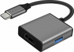 HUB USB Art HUB adapter USB-C on HDMI 4K 30Hz + USB 3.0