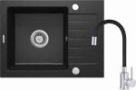 Deante sink Granite sink with tap 1-chamber with a drainer