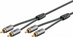 Wentronic Goobay cable RCA (Cinch) x2 - RCA (Cinch) x2 1 m szary (65292)