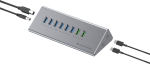 Conceptronic CONCEPTRONIC10-Port Hub USB-A3.0/-C Adap.->6xA3.0+m.Netz. gr