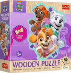 Trefl Puzzle Wood Psi Patrol - A cheerful group of dogs 50 element&oacute;w (20258)