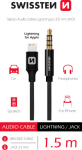 Swissten Textile Audio Adapter Lightning / 3.5 mm / 1.5m