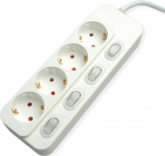 ROTRONIC-SECOMP VALUE - Steckdosenleiste - Wechselstrom 250 V - 3600 Watt - Eingabe, Input type F/E - output terminals: 4 (4 x CEE 7/3)
