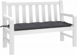 vidaXL Garden bench cushion, Anthracite, 120x50x7 cm, cloth