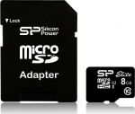 Silicon Power Elite 8GB microSDHC UHS-I memory card Class 10