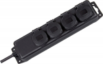 Brennenstuhl Socket strip with covers IP44 4x 2m sw
