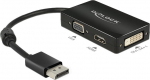 Delock Adapter DisplayPort 1.2 (DP) auf VGA/HDMI/DVI passiv black