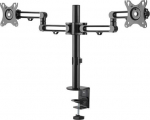 StarTech.com Dual monitor arm for desk mounting ? VESA compatible monitor mount with desk clamp for monitors on top till 32 tum ? ergonomic articulated monitor arm ? can be adjusted in height and tilted/to swing/rotated - Mounting kit - adjustable ar ...