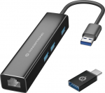 Conceptronic DONN07BA 3-Port USB Hub with Gigabit-Network