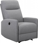 Recliner armchair KATY electric, light grey