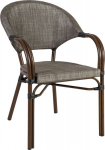 Chair BAMBUS with armrests, brown