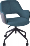 Task chair KENO with castors, blue/grey