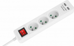 Listwa zasilająca Rebel Electro 3 jack 3 m White (URZ3202-3)